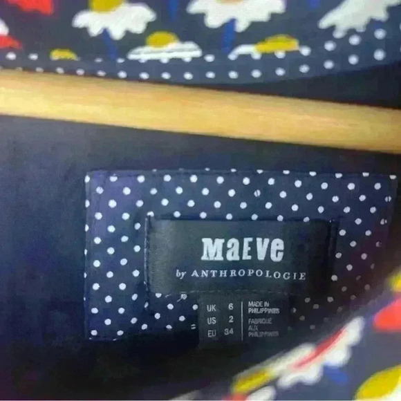 Anthropologie Maeve Melody Floral Print Dress Size 2 - Picture 8 of 9